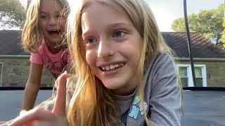 Yoga challenge on the trampoline