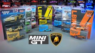 Unboxing Mini GT Lamborghini Collection - Aventador SVJHuracan GTUrus Roof BoxLB Works