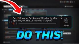 *EASY* Get 15 Quickscope Kills Shortly After Sprinting With Recommended Shotguns In MW3