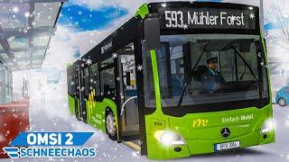 OMSI 2 Rutschpartie im SCHNEECHAOS  Mercedes-Benz Citaro 2 BRT  Bus Simulator
