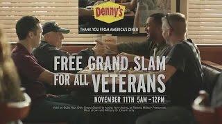 Dennys Veterans Day Commercial Free Grand Slam Breakfast