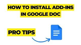 Google Doc Add-ins Tutorial  How to Install Add-ins in Google Doc