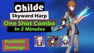 Childe C0 Skyward Harp Realistic Nuke Combo Guide  Genshin Impact