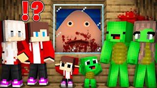 JJ and Mikey Family HIDE From ADULT POU - in Minecraft Maizen