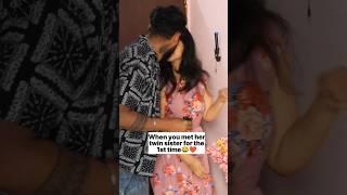 When You met her Twin sister for the 1st time #viral #youtubeshorts #twinsisters  #mahesh_biswal