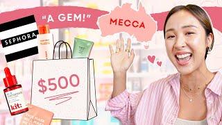 I spent $500 in the SEPHORA of Australia  aka Mecca