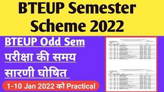 Bteup Odd Semester Scheme 2022  Bteup latest news today  bteup exam date 2022