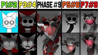 Phase 1 VS Phase 2 VS Phase 3 VS Phase 4 VS Phases 5-9 in Incredibox Sprunki