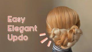 Quick & Easy Updo with Braids For Medium Long Hair  Latest Hairstyles 