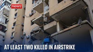 Hezbollah shows Sky News the site of an airstrike in Beirut suburb  Israel-Hezbollah conflict