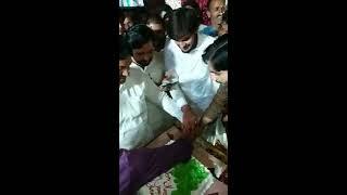 Cut Cake By Zawar Manzoor Ali Zardari  During Jashan E Mola Imam Hussain as & Mola Gazi Abbas a.s