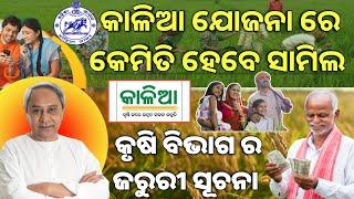 କୃଷି ବିଭାଗ ର ଜରୁରୀ ସୂଚନାKalia Yojana New Apply Online 2024Kalia Yojana Benificiary Grievance