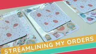 How I streamlined my ETSY ORDER Process  Simple Etsy Packing  How I Package my Orders
