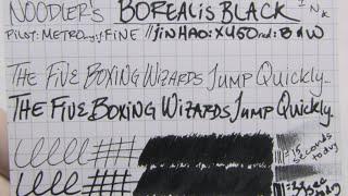 Ink Review Noodlers Borealis Black Ink