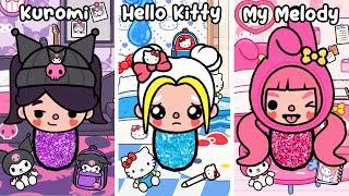 Hello Kitty My Melody and Kuromi Stories Compilation  Sad Story  Toca Life World  Toca Boca