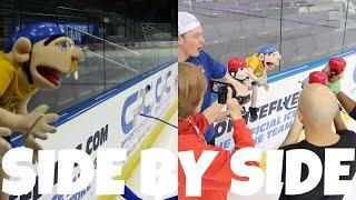 SML Movie The Hockey Game Behind the Scenes and Original Video  Side by Side