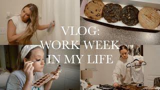 VLOG  work week in my life crumbl taste test photoshoot packing for miami