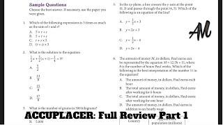 Haven’t been in school in forever? Pass your college entrance test Accuplacer Math Test Part 1