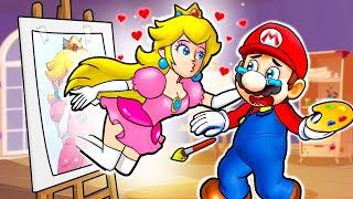 Marios Weird Dream & Peachs Loving Picture - Mario & Peach Love Story - Super Mario Bros Animation