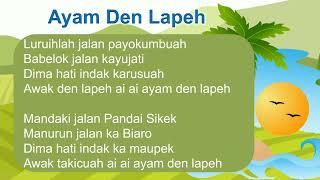 Lagu Ayam Den Lapeh - Lagu Daerah Sumatera Barat