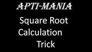 Square root trick