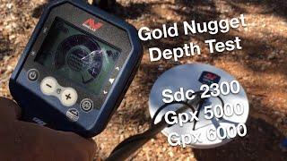 GPX 6000 vs GPX 5000 vs SDC 2300 Depth test on gold nuggets. Minelab detector settings #jenkosgold