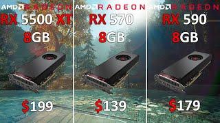 Radeon RX 5500 XT vs Radeon RX 570 vs Radeon RX 590 - Test in 10 Games 1080p