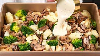 Broccoli cauliflower and eggplant Super delicious simple recipe The neighbors are jealous