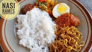 RESEP NASI RAMES  NASI CAMPUR SEDERHANA TAPI NIKMAT