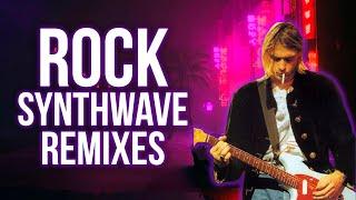 Synthwave Remixes of Popular Rock Songs  Retrowave Rock Mix