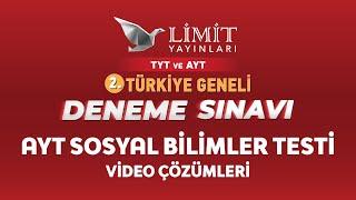 2. TÜRKİYE GENELİ DENEME SINAVI AYT TÜRK DİLİ VE EDEBİYATI TESTİ VİDEO ÇÖZÜMLERİ