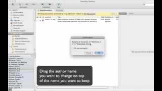 How to merge author names Mendeley Desktop