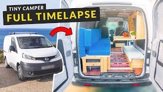 TINY CAMPER VAN Conversion From Start To Finish  Nissan NV200 Small Van Build