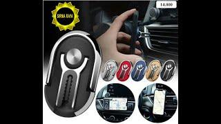 Review Hicucoo Ring Stand AC Car Holder Rotation Multipurpose Mobile Phone