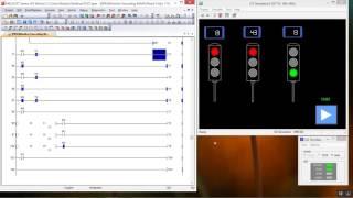 traffic lights with PLC mitsubishi