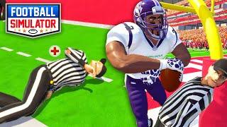 KNOCKING OUT REFEREE AFTER EPIC TD Football Simulator Season Mode Gameplay Ep. 1