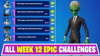 Easy Guide All Week 12 Epic Quest Challenges Fortnite  Deliver a Saucer to Rick vending machines