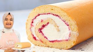 The lightest most moist SWISS ROLL cake recipe Ive ever had. Literally melts in your mouth