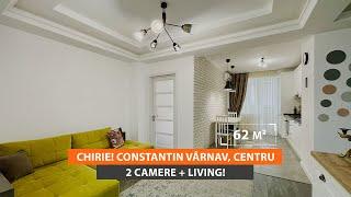 Spre chirie apartament 2 camere + living. Centru Constantin Vârnav  Acces Imobil