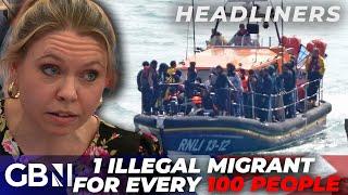 Migrant Channel crossing FRENZY now means theres 1 ILLEGAL migrant for every 100 people in the UK