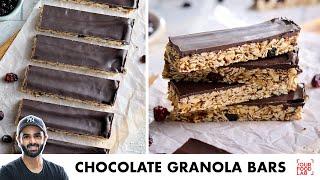 Chocolate Granola Bar Recipe  No Oven Healthy Recipe  चॉकलेट ग्रनोला बार्स  Chef Sanjyot Keer