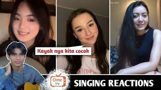 Nyanyiin calon dokter dari India COMBO Cewek Jepang dan Poland  SINGING REACTIONS OmeTV