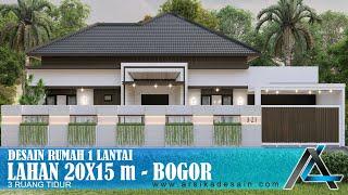 DESAIN RUMAH 20 X 15 METER I BOGOR - RUMAH TROPIS MODERN #arsitekjakarta #kontraktorjakarta