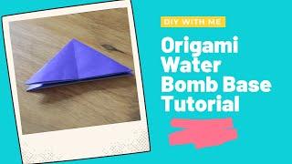 Water Bomb Base Origami Instructions  Basic Origami Folds  Twins O and A  Water Bomb Base Fold