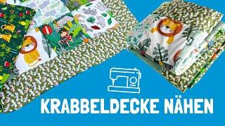 Krabbeldecke nähen  einfache Nähanleitung für eine Patchwork Babydecke