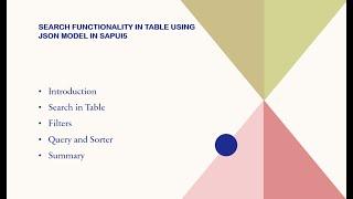 Search Functionality in Table using JSON Model in SAPUI5  Step by Step  100% Practical Guide