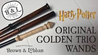 HARRY POTTER ORIGINAL GOLDEN TRIO WANDS - Brown and Lobban