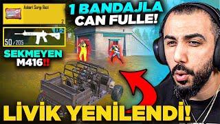 YENİ LİVİK EFSANE OLMUŞ CAN FULLEYEN BANDAJ SEKMEYEN M416 VE GİZLİ MAĞARA??  PUBG MOBILE