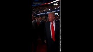 Trumps first public appearance after failed assassination attempt