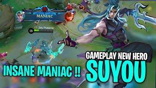 Gameplay New Hero Suyou Insane Maniac - Advance Server - Mobile Legends Bang Bang